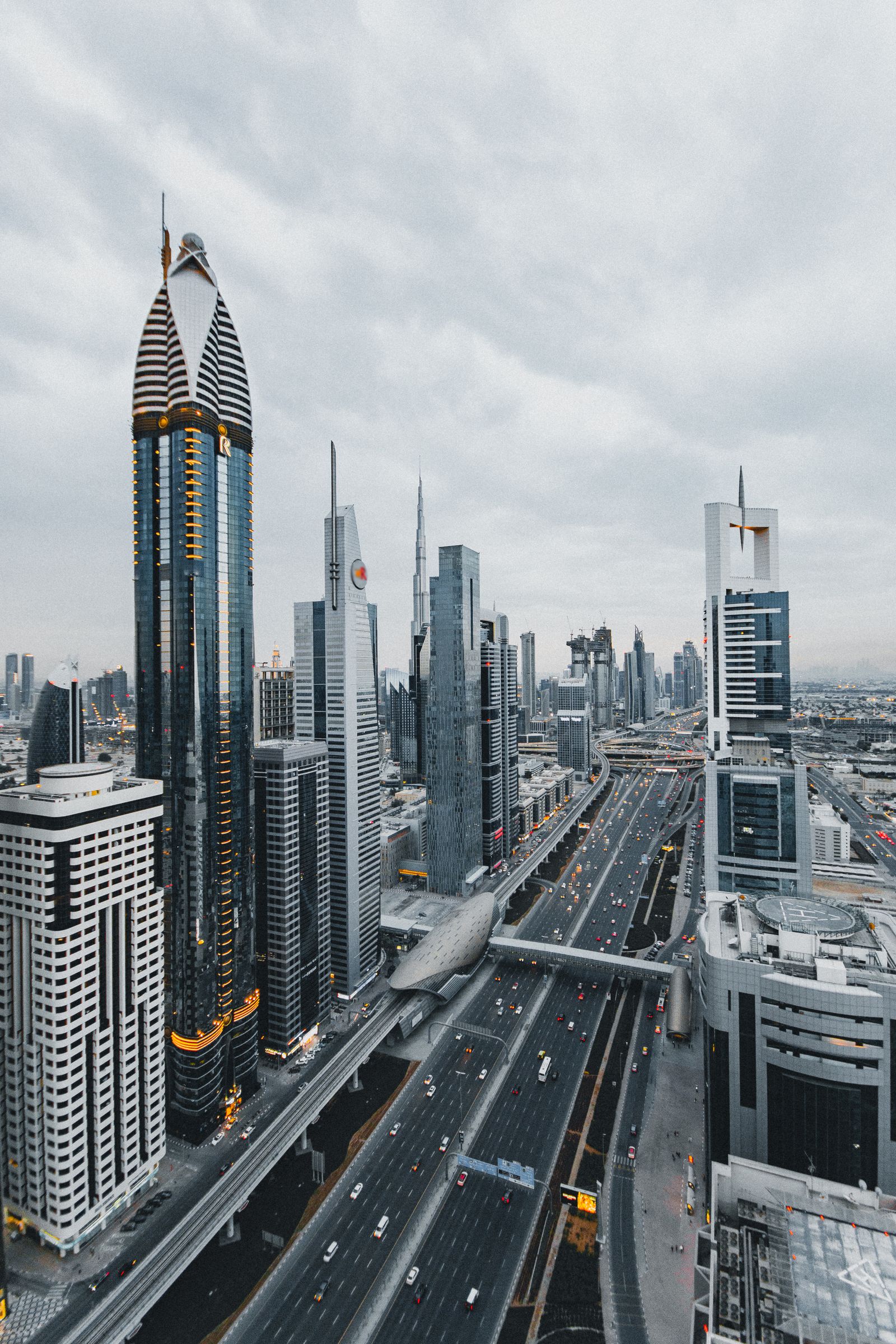 Dubai high-rises alongside Sheikh Zayed Road