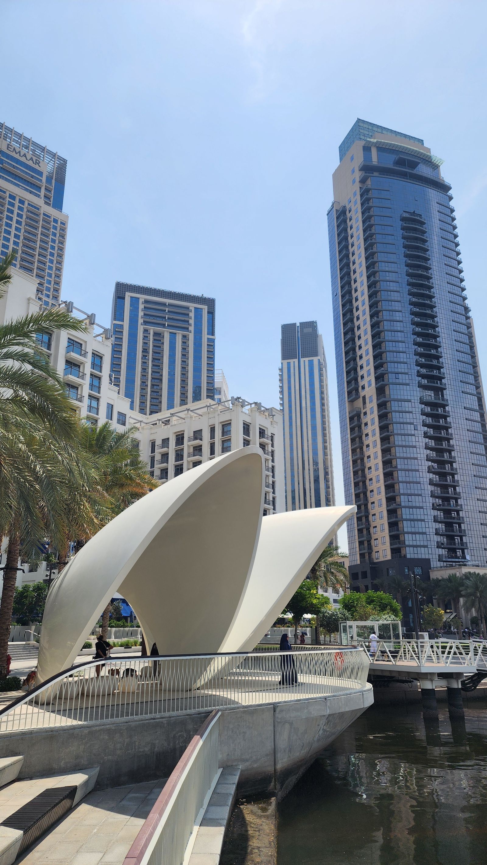 Dubai waterfront architecture and contemporary high-rise buildings